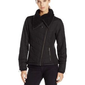 prAna Diva Wrap Jacket Women’s Medium Sherpa Lining W/Ribbed-Knit Side Panels